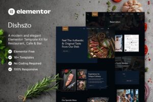 Dishszo ? Restaurant & Cafe Elementor Template Kit