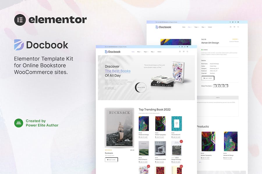 Docbook ? Online Bookstore WooCommerce Elementor Template Kit
