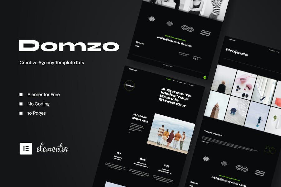 Domzo - Creative Agency Elementor Template Kit