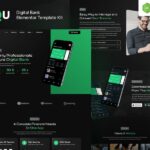 DOQU ? Dark Digital Bank & E-Wallet Elementor Template Kit