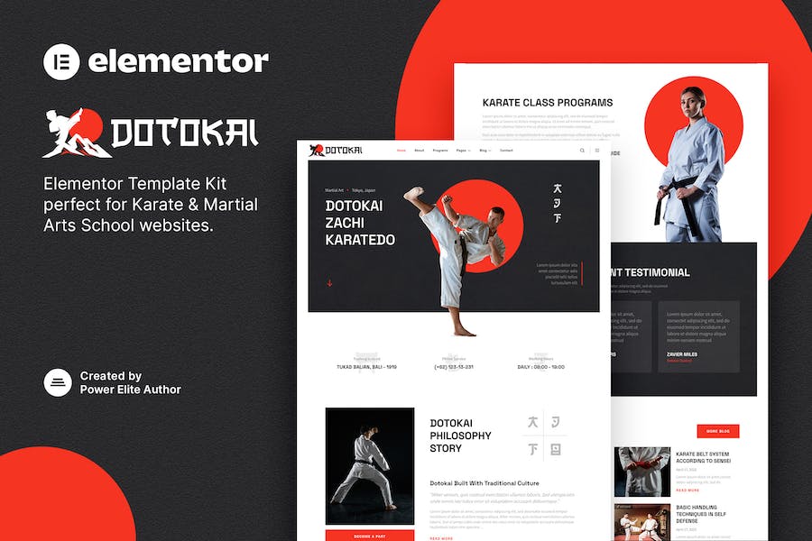 Dotokai ? Karate & Martial Arts School Elementor Template Kit