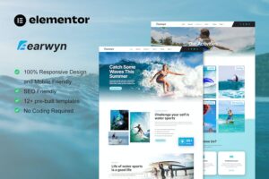 Earwyn - Water Sports & Surfing Elementor Pro Template Kit