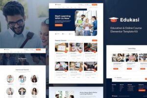 Edukasi ? Education & Online Course Elementor Template Kit