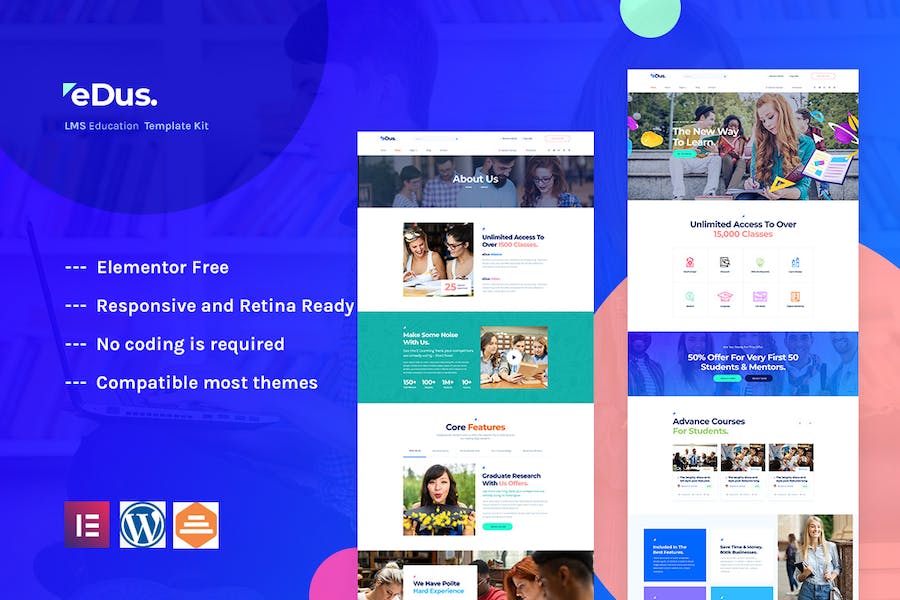 Edus - Online Education Elementor Template Kit