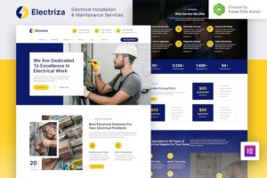 Electriza ? Electrical Installation & Maintenance Services Elementor Template Kit