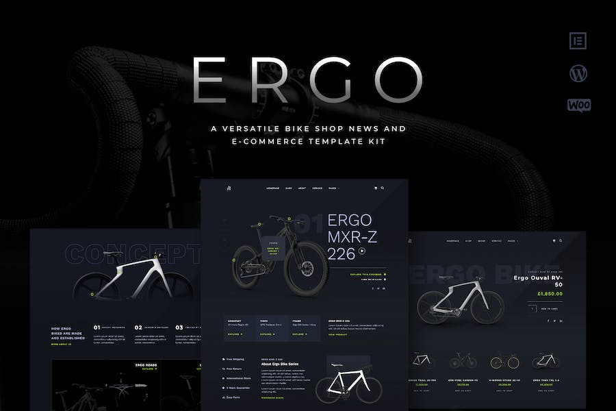 ERGO - Bike & Cycling WooCommerce Elementor Template Kit