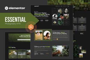 Essential - Photography NFT Portfolio Elementor Template Kit