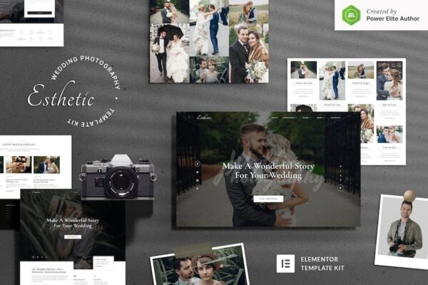 Esthetic ? Wedding Photography Elementor Template Kit