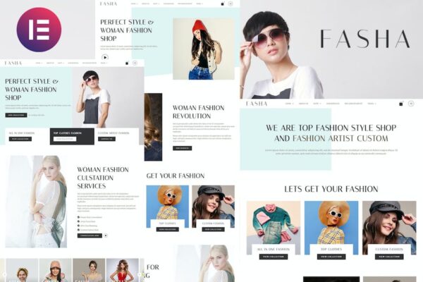 Fasha - Woman Fashion & Shop eCommerce Elementor Template Kit