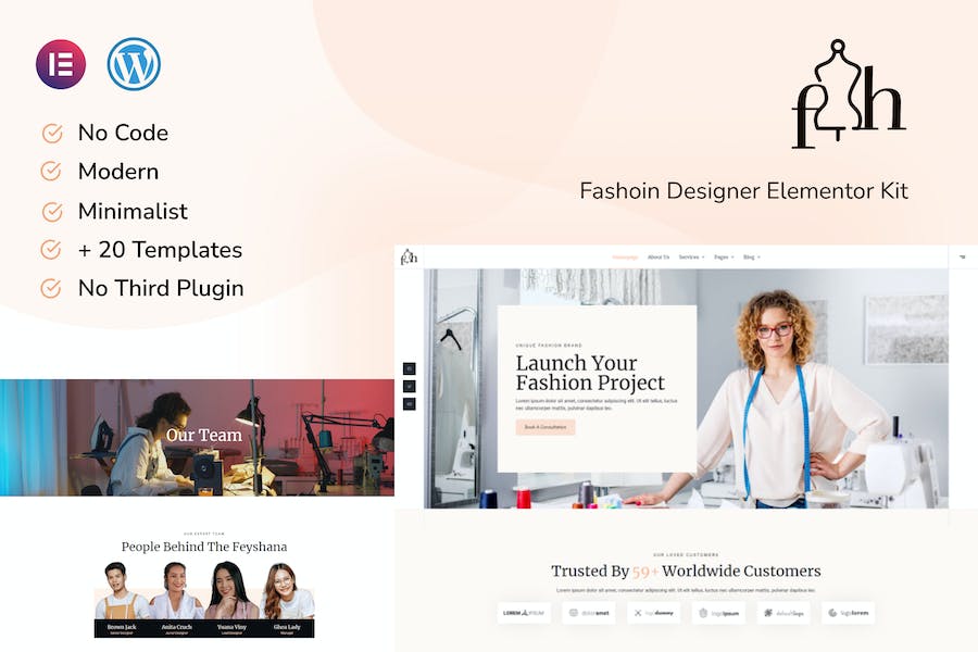 Feyshana - Fashion Designer Elementor Template Kit