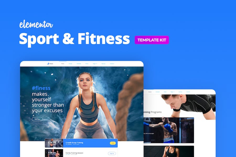 Finess ? Fitness Elementor Template Kit