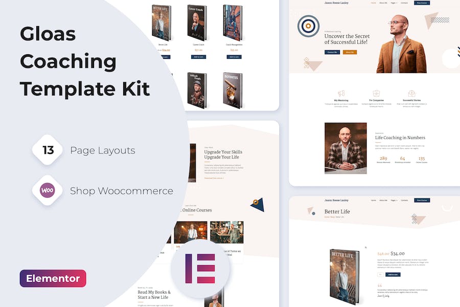 Gloas ? Life Coach Online Courses Elementor Template Kit