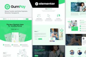 GumPay - Money Transfer & Online Payments Elementor Template Kit