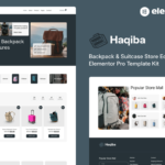 Haqiba - Backpack & Suitcase Store Ecommerce Elementor Pro Template Kit