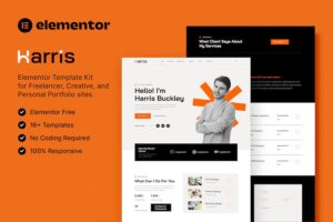 Harris ? Creative & Personal Portfolio Elementor Template Kit