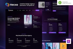 Hecxa ? Creative Design Agency Elementor Template Kit