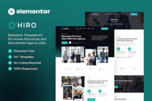 Hiro ? Human Resources & Recruitment Agency Elementor Template Kit