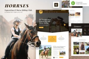Horrses ? Equestrian & Horse Riding Club Elementor Template Kit