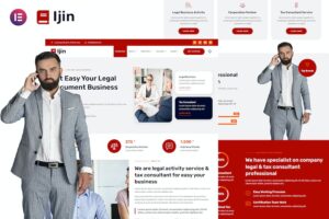 Ijin - Legal Business & Tax Consultant Services Elementor Template Kit