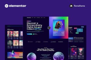 IMAGINE - Creative NFT Portfolio Elementor Pro Full Site Template Kit