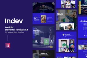 Indev - Portfolio Elementor Template Kit For Developer