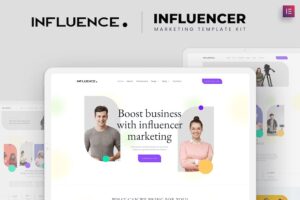 Influence - Influencer Marketing Agency Elementor Template Kit