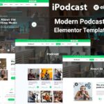 iPodcast - Modern Podcast Elementor Template Kit