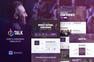 iTalk ? Event & Conference Elementor Template Kit