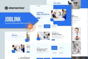 Jobslink ? Human Resource & Recruitment Agency Elementor Template Kit