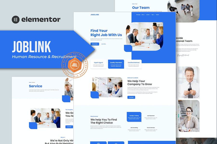 Jobslink ? Human Resource & Recruitment Agency Elementor Template Kit