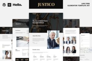 JUSTICO - Law Firm Elementor Template Kit