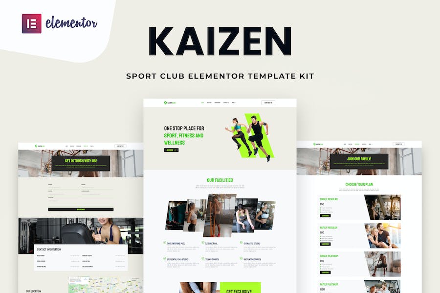 Kaizen - Sport Club Elementor Template Kit