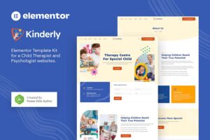 Kinderly ? Child Therapist & Psychologist Elementor Template Kit