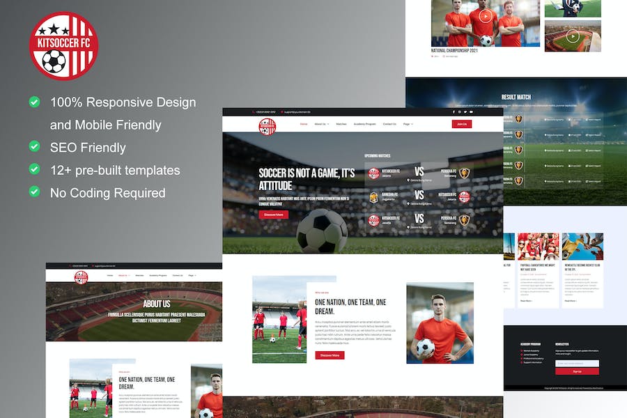 KitSoccer - Football Team & Sports Elementor Template Kit