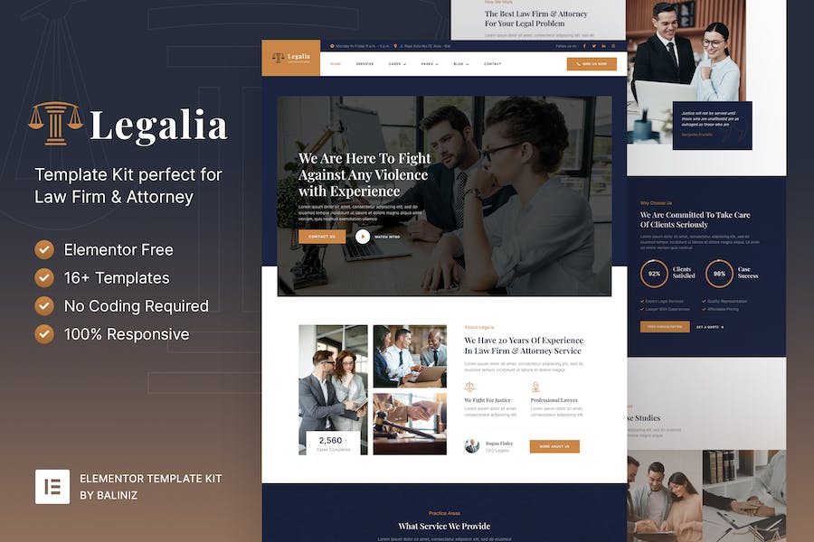 Legalia - Lawyer & Attorney Elementor Template Kit