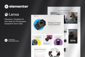 Lensa ? Camera & Photography Equipment Store Elementor Template Kit