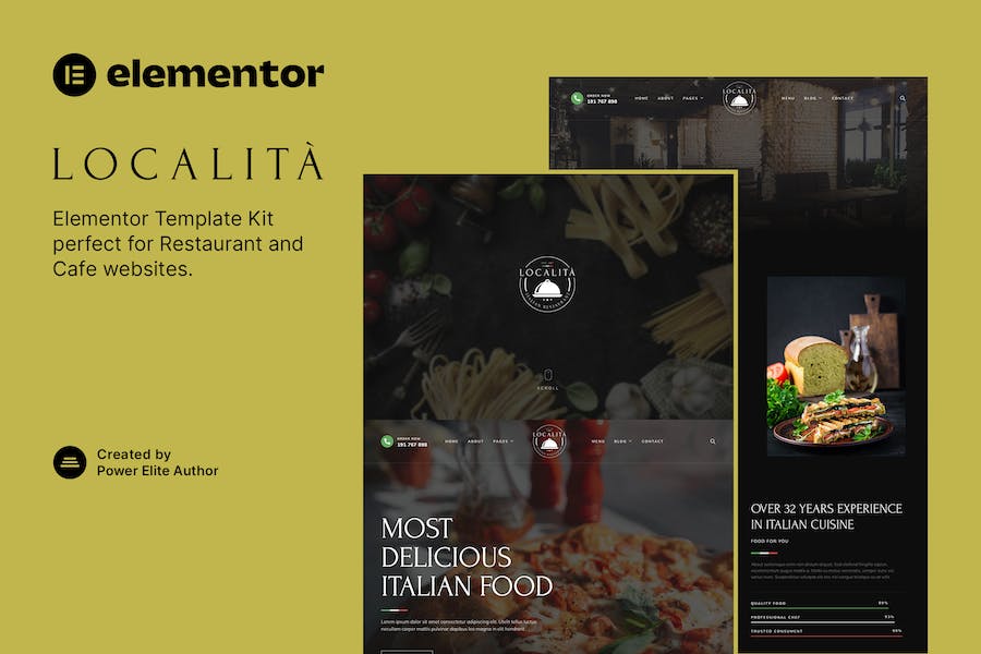 Localit? ? Italian Restaurant & Cafe Elementor Template Kit