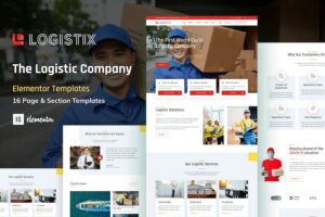 Logistix - Transportation Courier & Logistic Company Elementor Template Kit