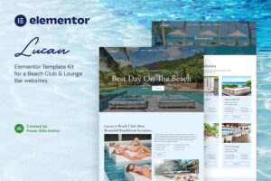 Lucan ? Beach Club & Lounge Bar Elementor Template Kit