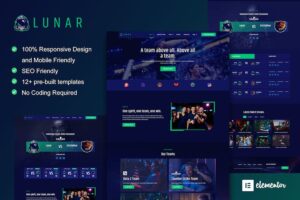 Lunar - Esports & Gaming Elementor Template Kit