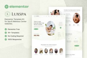 Luxspa ? Spa & Wellness Center Elementor Template Kit
