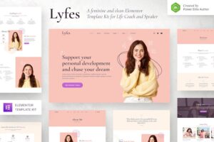 Lyfes ? Feminine Life Coach & Speaker Elementor Template Kit