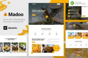 Madoo ? Honey Bee & Beekeeping Elementor Template Kit