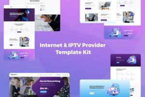 MaxiNet - Internet & IPTV Provider Elementor Template Kit