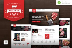 Meatezy ? Meat Shop & Butcher Elementor Template Kit