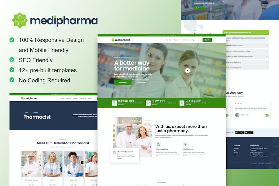 MediPharma - Pharmacy & Medical Elementor Template Kit