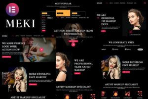 Meki - Artist Makeup Business Services Elementor Template Kit