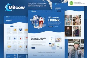 Milcow ? Dairy Farm & Eco Milk Elementor Template Kit