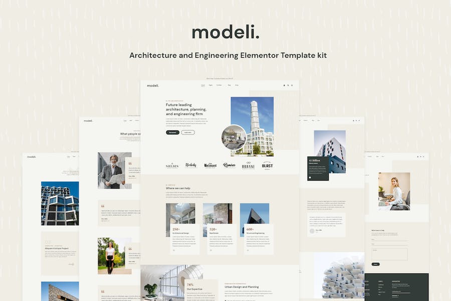 Modeli - Architecture & Engineering Elementor Template kit