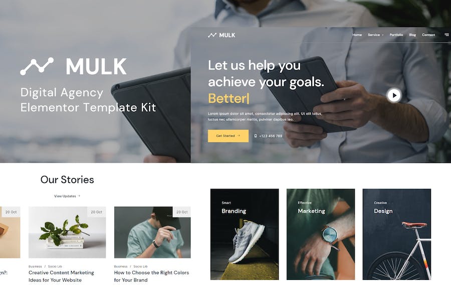 Mulk - Digital Agency Elementor Template Kit